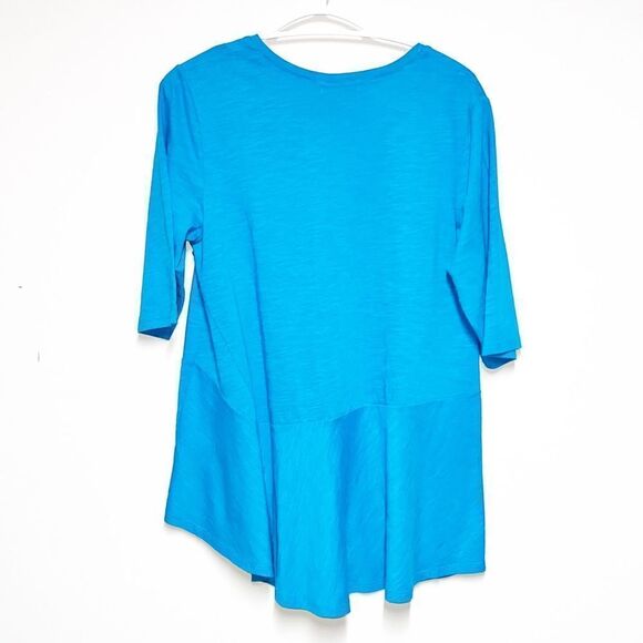 NWT Habitat H27508 Tunic Cotton V Neck Pullover Caribbean Sz M/L - Picture 2 of 5